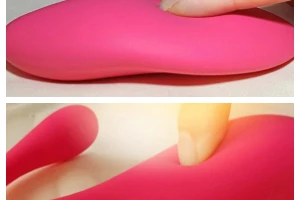 Gently press the feather-soft Enjox Kite and Yami vibrators with a fingertip to reveal their skin-like feel.