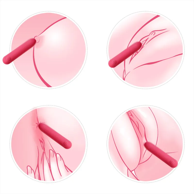 Mash bullet vibrator versatile use for targeted body stimulation
