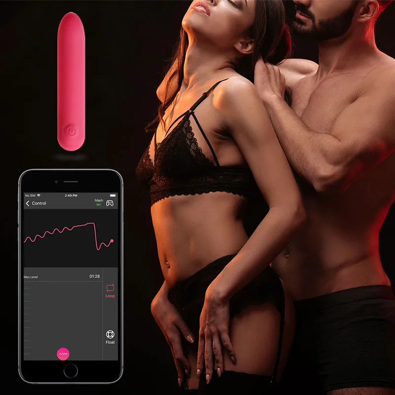 Mash bullet vibrator app control interface with customizable vibration patterns